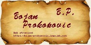 Bojan Prokopović vizit kartica